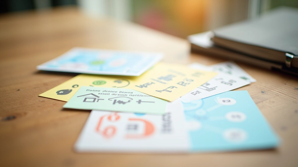 Mehrere Beispiele von Arbeitgeberleistungen auf Notizblöcken und Symbolen, Papiere auf grünem Hintergrund organisiert